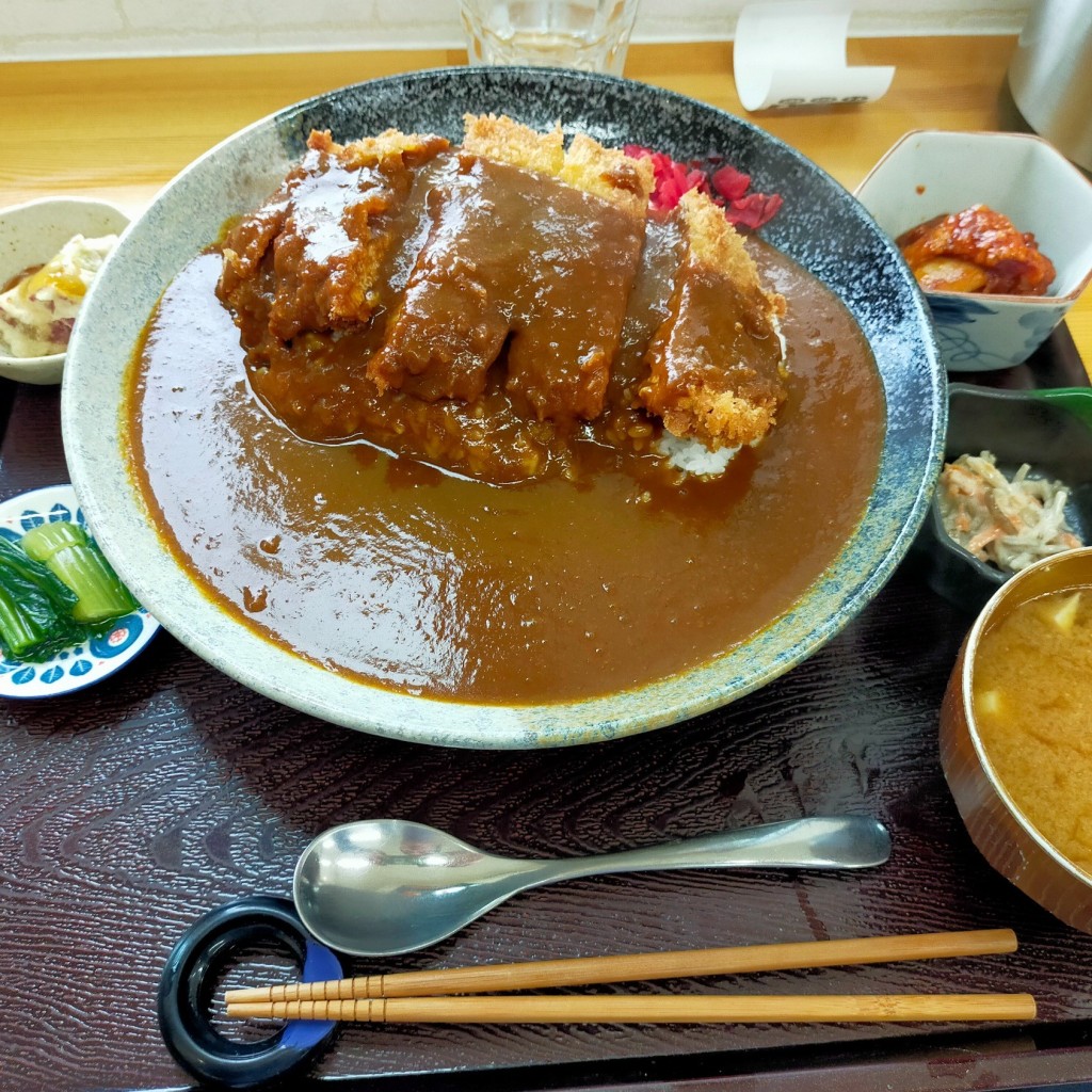 ユーザーが投稿したカツカレー定食の写真 - 実際訪問したユーザーが直接撮影して投稿した宮代弁当 / おにぎりマミーの写真