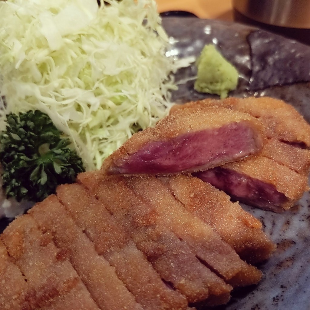 ユーザーが投稿した牛かつ定食茶漬けの写真 - 実際訪問したユーザーが直接撮影して投稿した東池袋その他揚げ物牛かつ いろはの写真