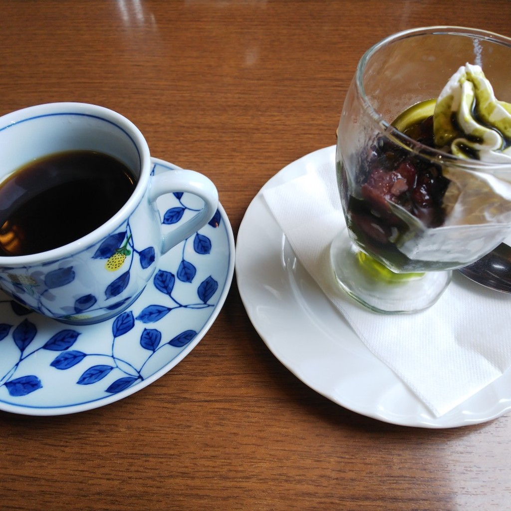 ユーザーが投稿したミニ抹茶ゼリーパフェの写真 - 実際訪問したユーザーが直接撮影して投稿した元村郷ファミリーレストランレストラン庄屋 時津店の写真