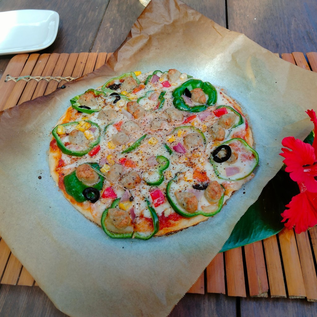 ユーザーが投稿したソーセージピザの写真 - 実際訪問したユーザーが直接撮影して投稿した伊豆味カフェCafe icharaの写真