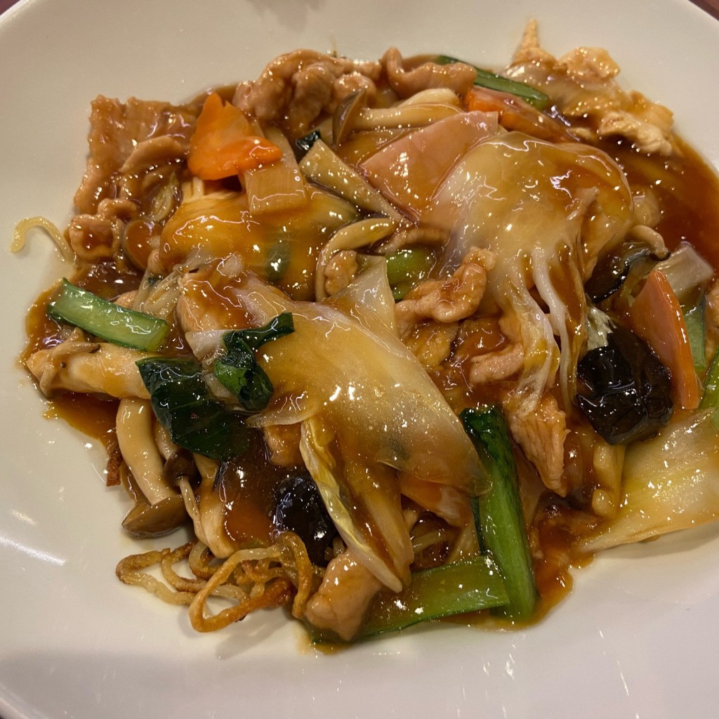 ユーザーが投稿した五目あんかけヤキソバの写真 - 実際訪問したユーザーが直接撮影して投稿した大通西中華料理中国料理 大公の写真