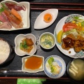 刺身・ヒレカツ定食 - 実際訪問したユーザーが直接撮影して投稿した後台定食屋三亀の写真のメニュー情報