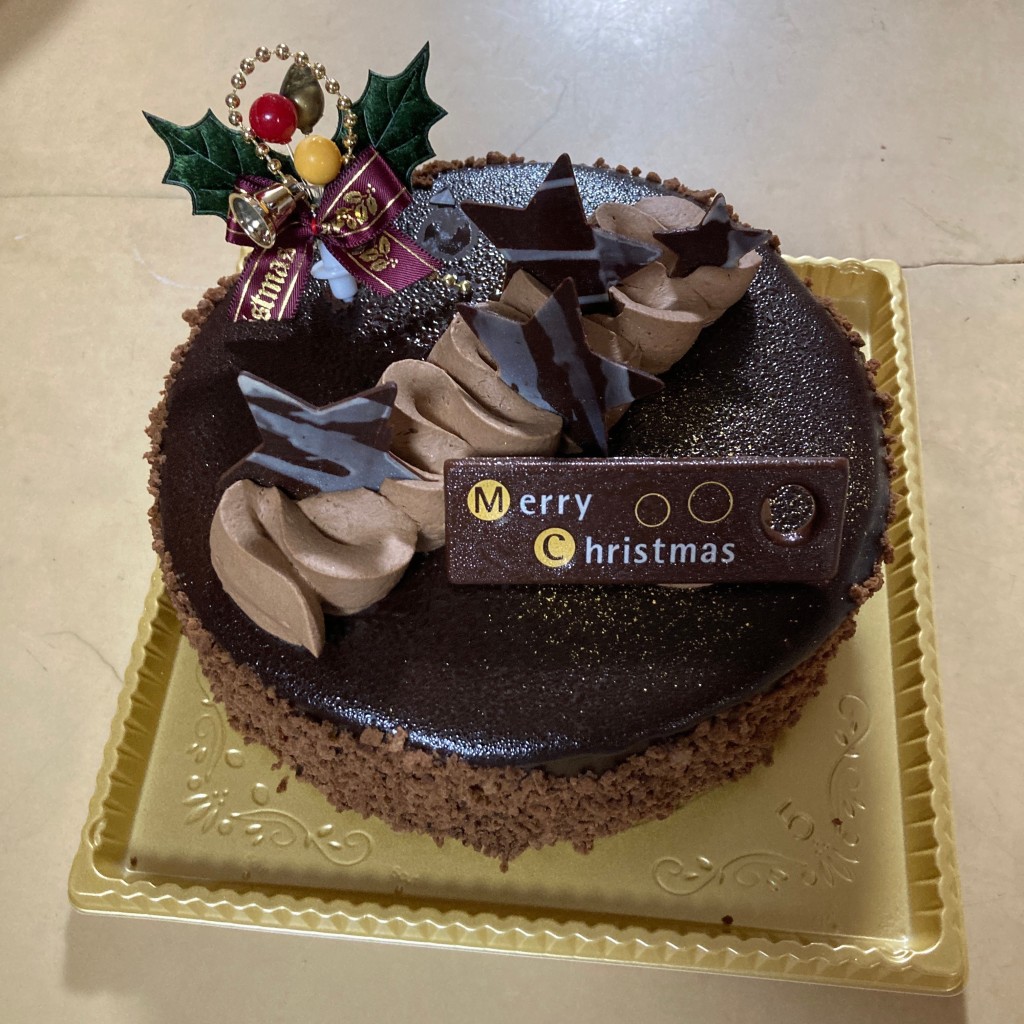 ユーザーが投稿したクリスマス ショコラの写真 - 実際訪問したユーザーが直接撮影して投稿した嘉手苅ケーキメイクベイクドシー サンエー西原シティ店の写真