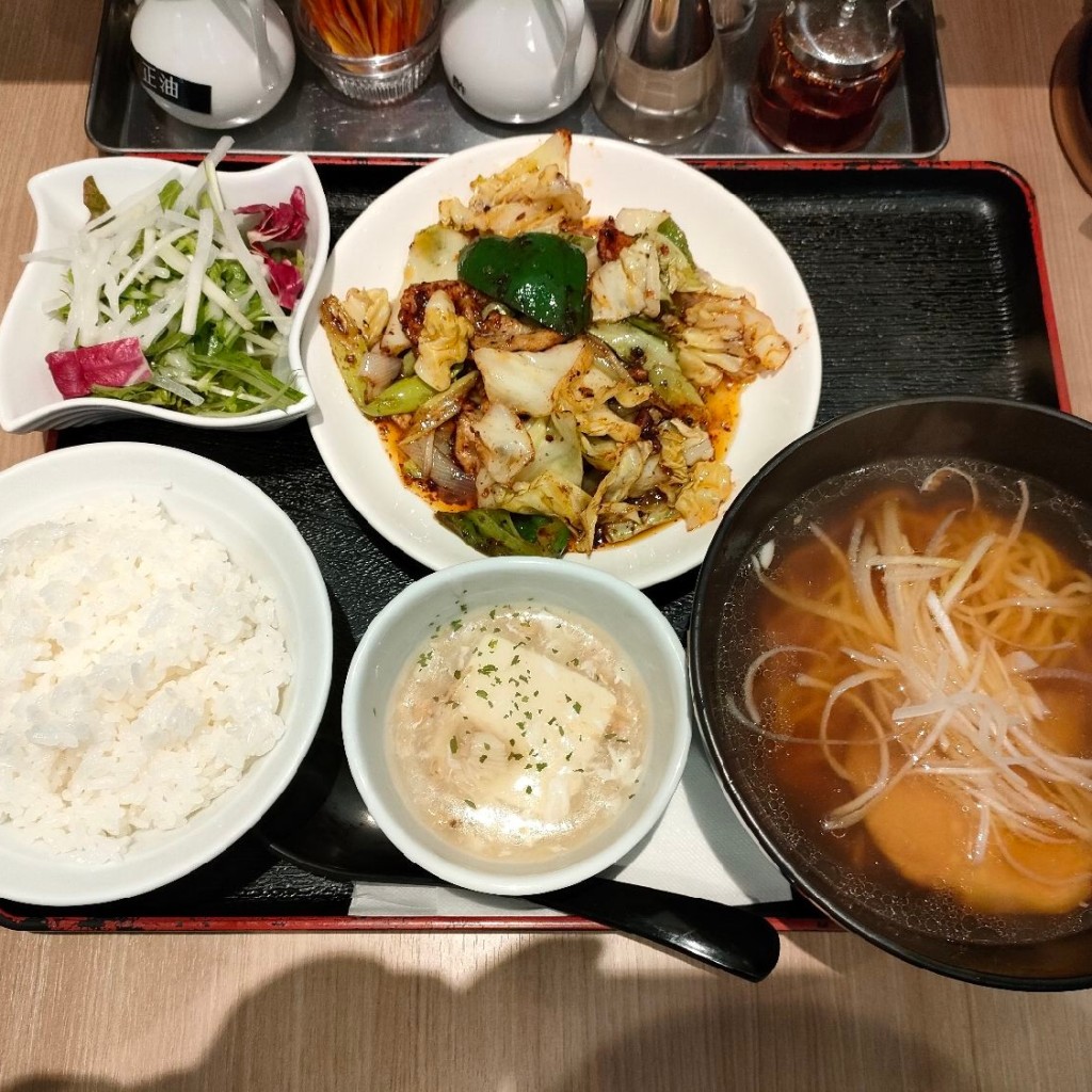 ユーザーが投稿した回鍋肉麺付ランチの写真 - 実際訪問したユーザーが直接撮影して投稿した西町北中華料理中華厨房あんにん 西町店の写真