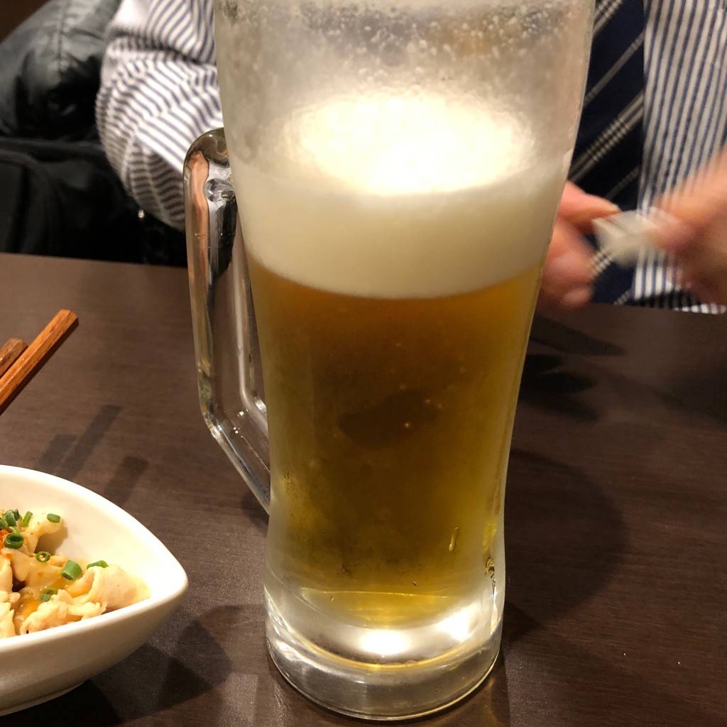 ユーザーが投稿した生ビールの写真 - 実際訪問したユーザーが直接撮影して投稿した北浦和餃子餃子専門 丸虎の写真