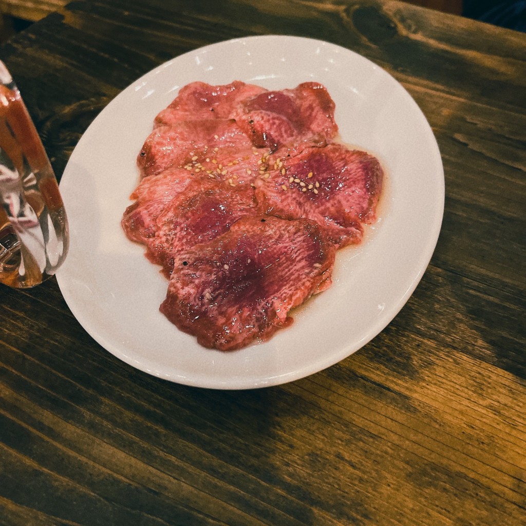 ユーザーが投稿した 薄焼きタンの写真 - 実際訪問したユーザーが直接撮影して投稿した立木肉料理焼肉うしやのせがれの写真