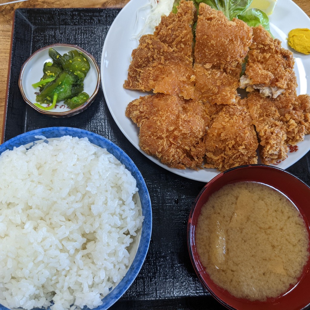 ユーザーが投稿したチキンカツ定食の写真 - 実際訪問したユーザーが直接撮影して投稿した折之口定食屋食堂 なすの屋の写真