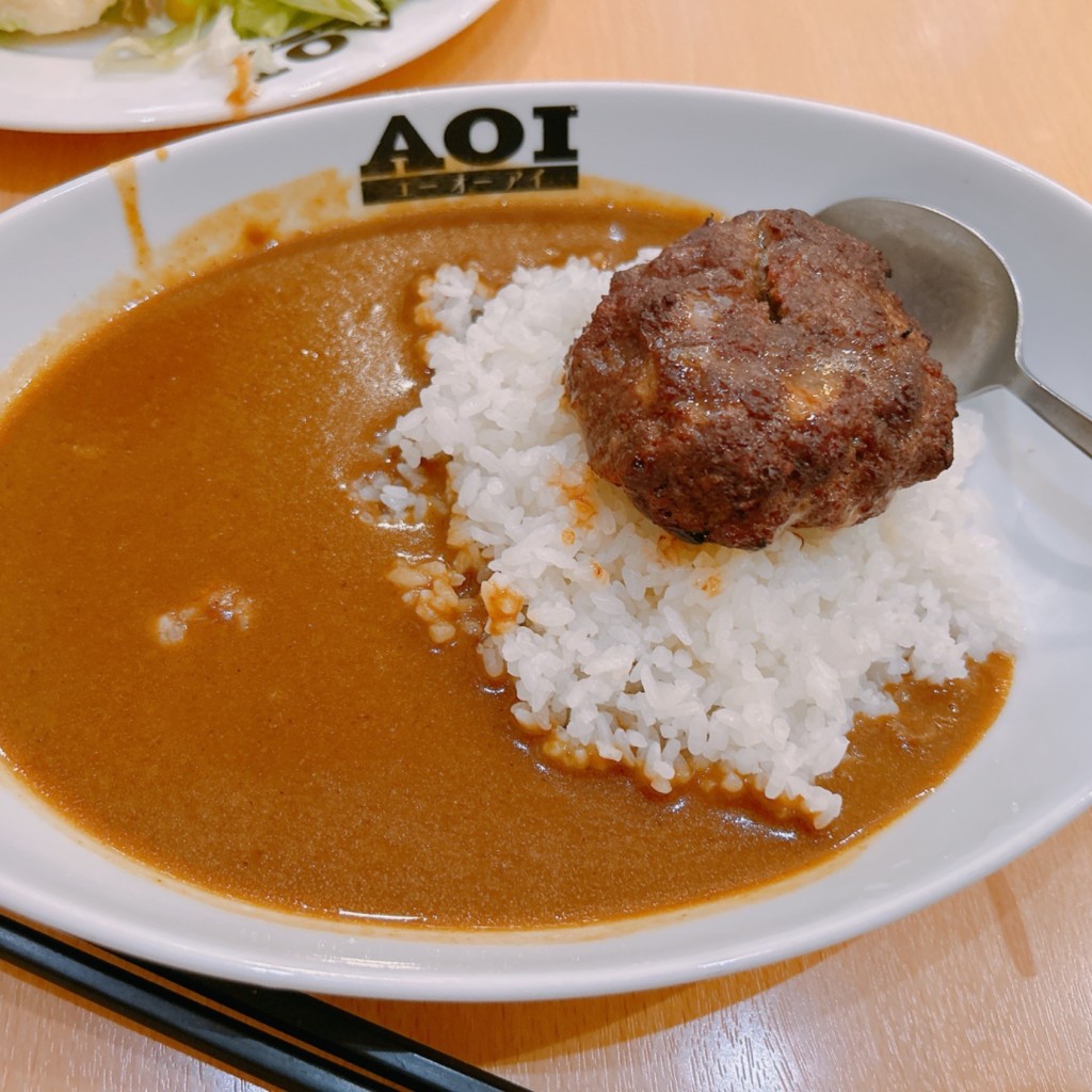 ユーザーが投稿したハンバーグカレーの写真 - 実際訪問したユーザーが直接撮影して投稿した銀座ハンバーグAOIの写真