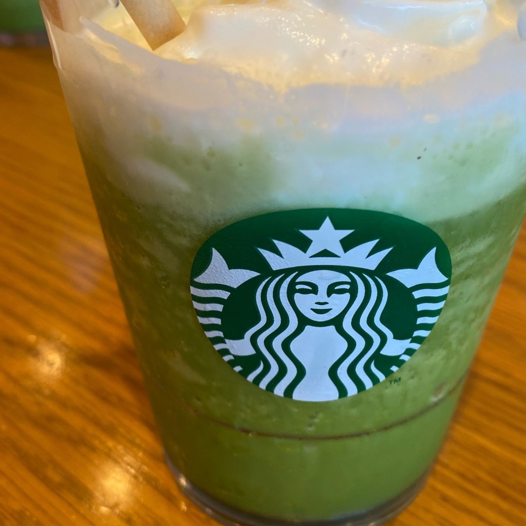 ユーザーが投稿した抹茶クリームフラペチーノの写真 - 実際訪問したユーザーが直接撮影して投稿した東品治町カフェスターバックスコーヒー シャミネ鳥取店の写真