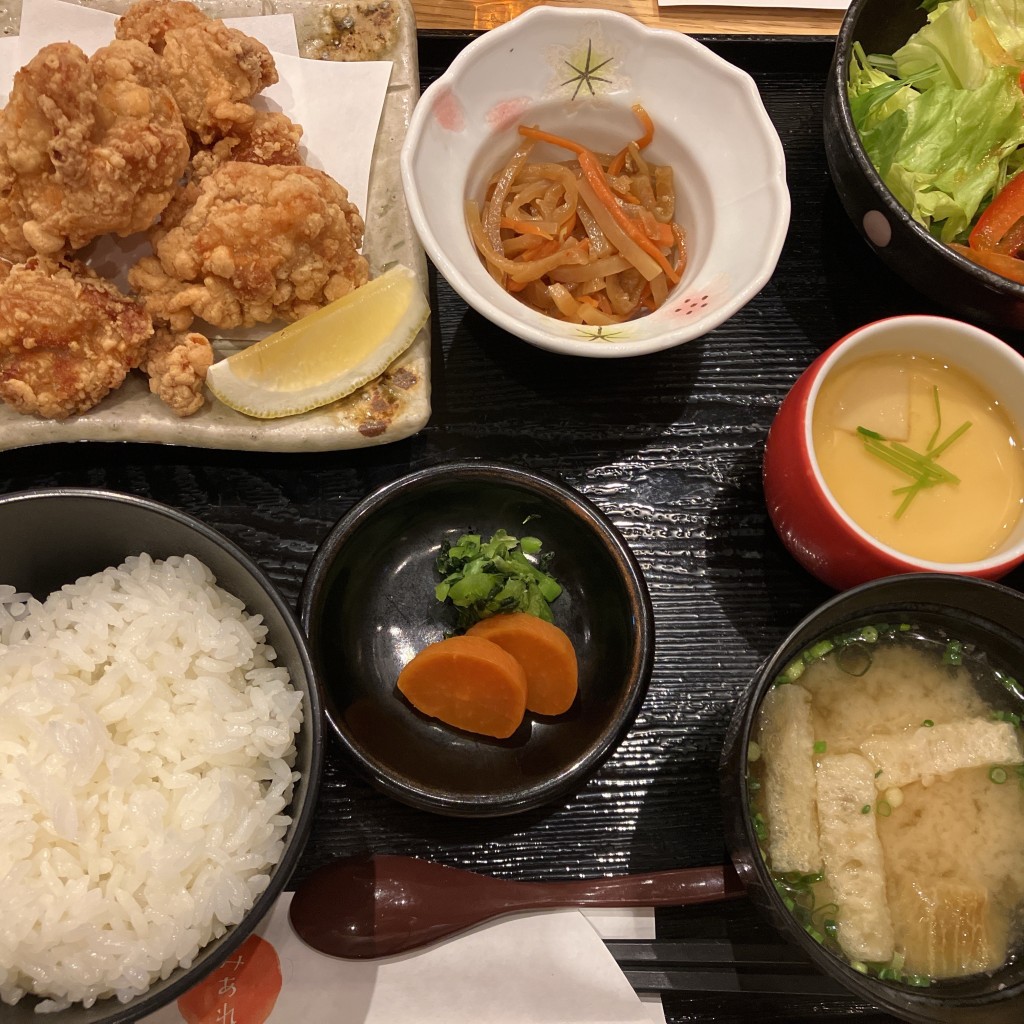 ユーザーが投稿した鶏の竜田揚げ御膳の写真 - 実際訪問したユーザーが直接撮影して投稿した王丸その他飲食店みあれの写真