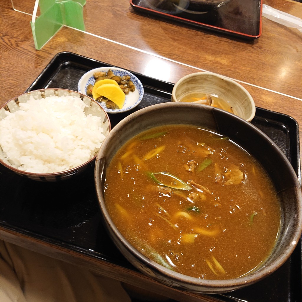 ユーザーが投稿したすじカレー定食の写真 - 実際訪問したユーザーが直接撮影して投稿した西京極東大丸町うどん辨慶うどん 西京極本店の写真