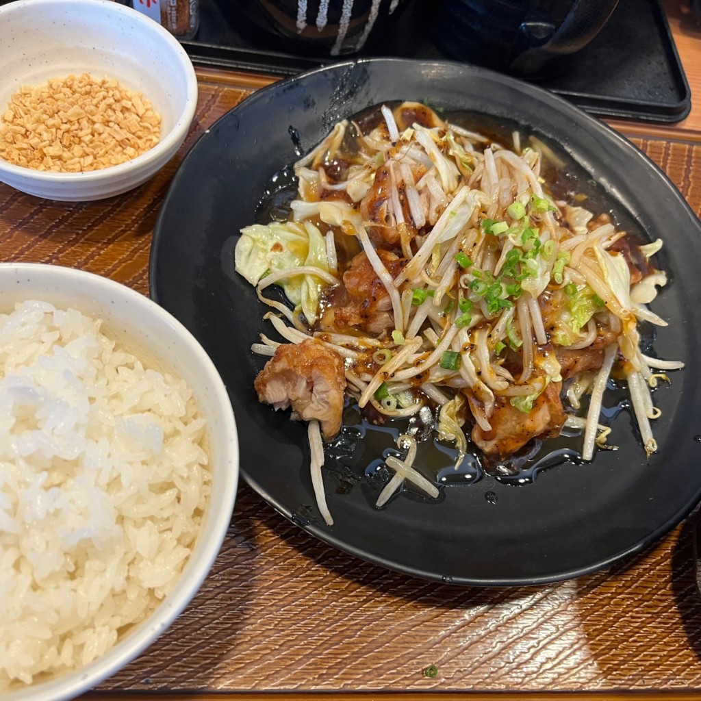 ユーザーが投稿した野菜あんかけ定食の写真 - 実際訪問したユーザーが直接撮影して投稿した車尾とんかつとんから亭 米子車尾店の写真