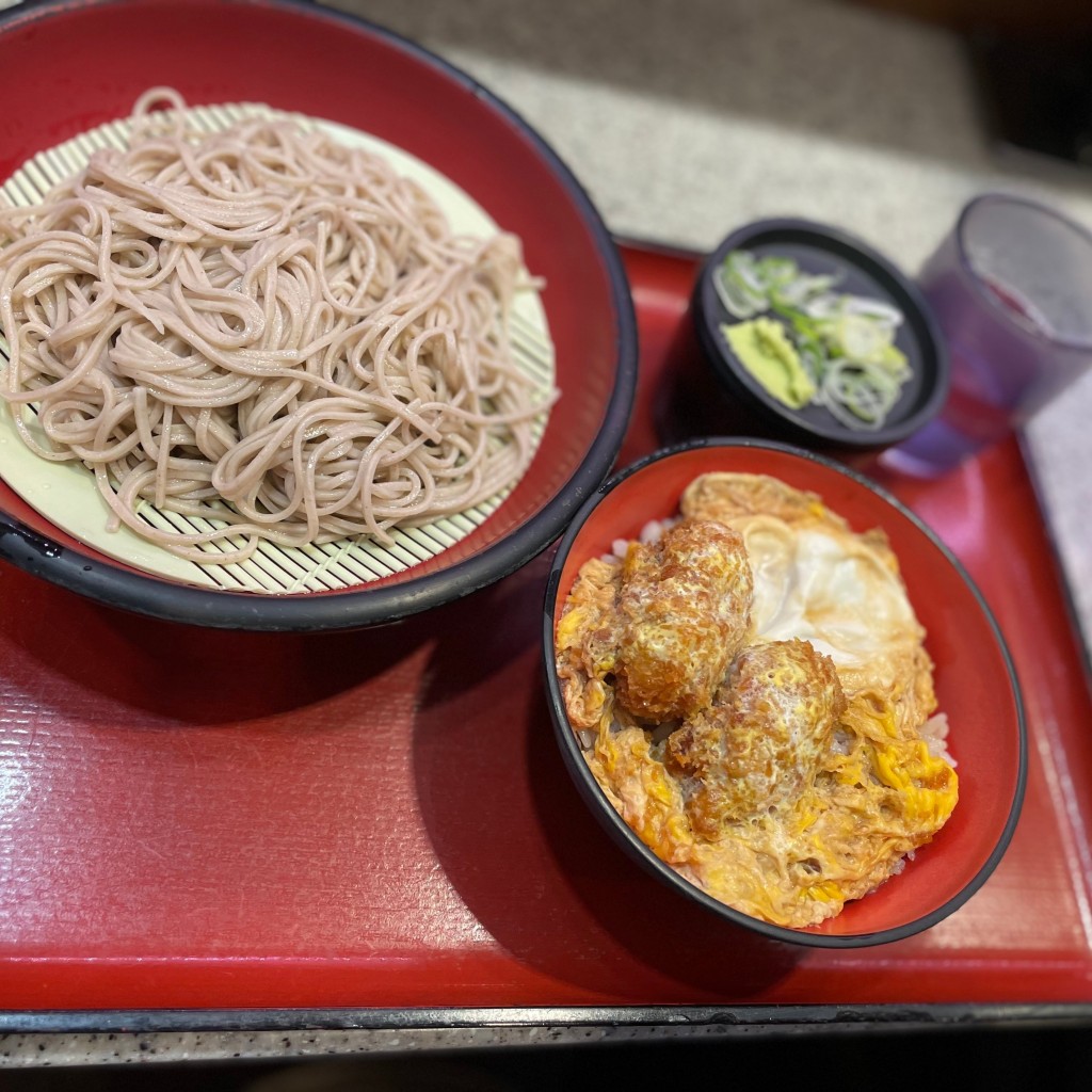 ユーザーが投稿した500円セット(カキフライ丼)の写真 - 実際訪問したユーザーが直接撮影して投稿した新橋そば名代 富士そば 新橋駅前店の写真