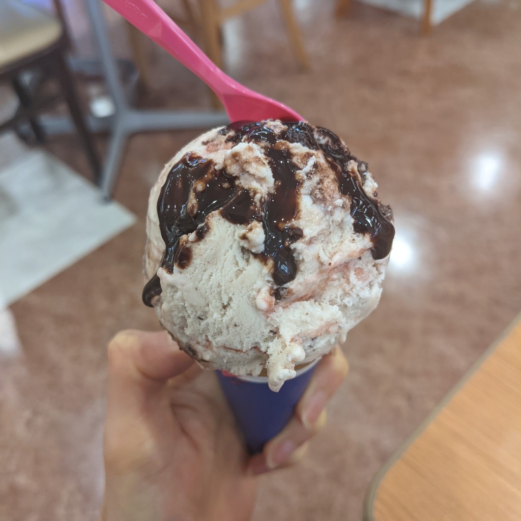 ユーザーが投稿したウィンターホワイトチョコレートの写真 - 実際訪問したユーザーが直接撮影して投稿した矢田南アイスクリームサーティワンアイスクリーム イオンモールナゴヤドーム前店の写真