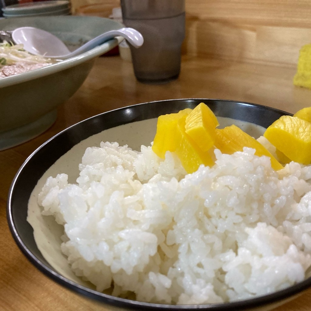 ユーザーが投稿したライスの写真 - 実際訪問したユーザーが直接撮影して投稿した飯岡ラーメン / つけ麺ラーメンショップ 西条東店の写真