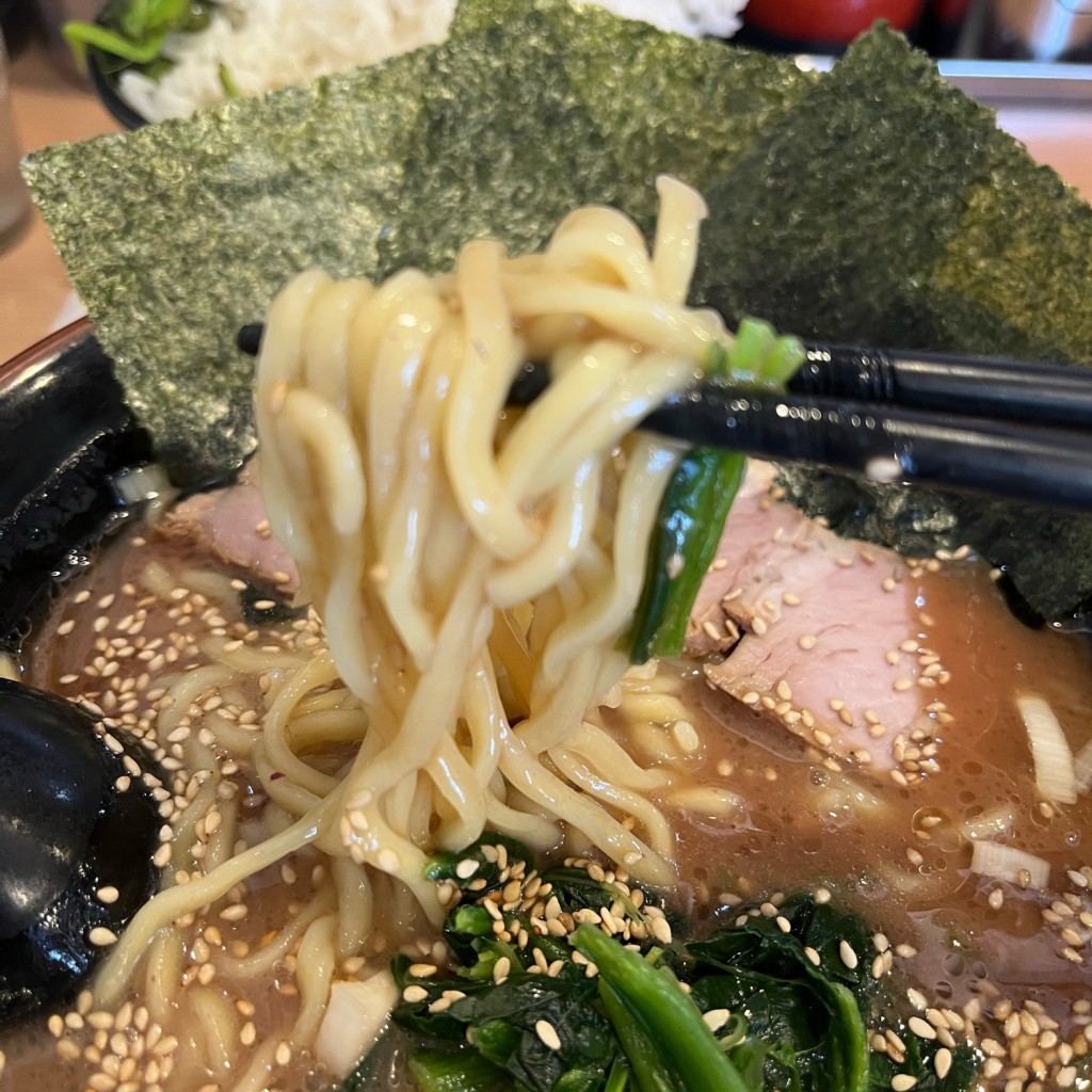 ユーザーが投稿したラーメン+ご飯の写真 - 実際訪問したユーザーが直接撮影して投稿した南砂ラーメン専門店武道家 賢斗の写真