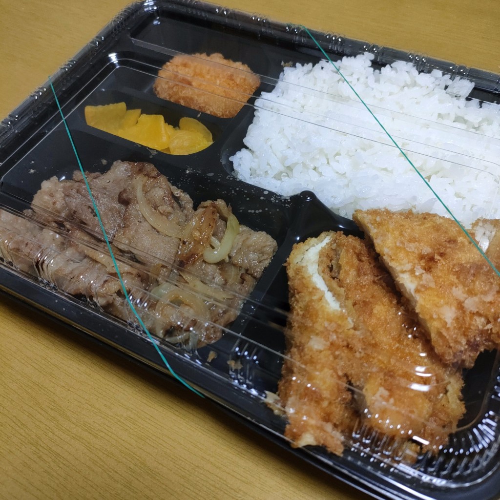 ユーザーが投稿した生姜焼きチキンカツの写真 - 実際訪問したユーザーが直接撮影して投稿した西町弁当 / おにぎり牛鉄ベントハウス 西町店の写真