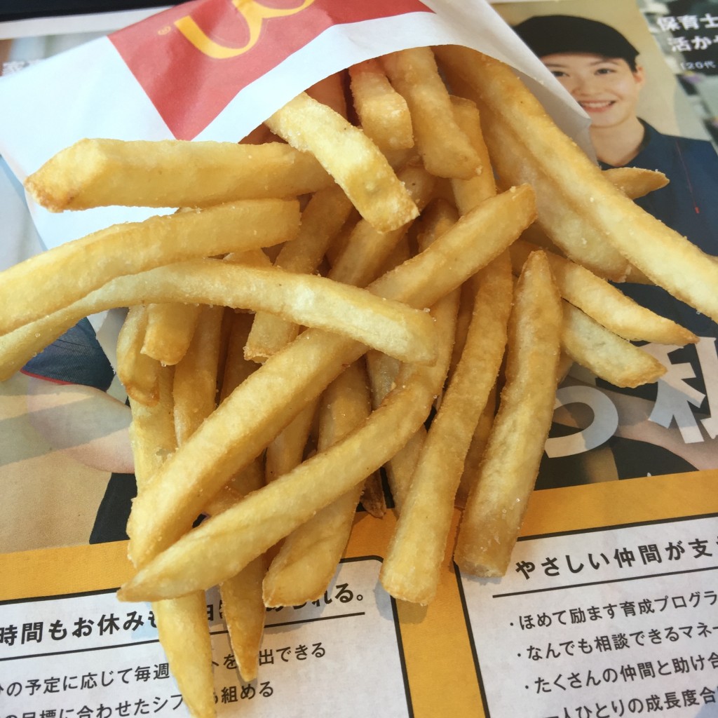 ユーザーが投稿したマックフライポテトの写真 - 実際訪問したユーザーが直接撮影して投稿した平松町ファーストフードマクドナルド イオン松任店の写真