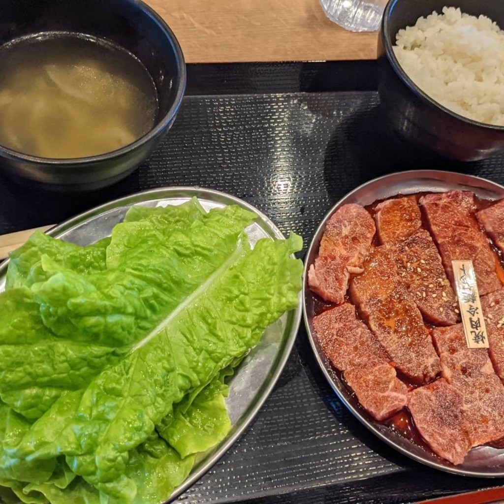 ユーザーが投稿した冷麺焼肉セットの写真 - 実際訪問したユーザーが直接撮影して投稿した春日町焼肉焼肉 ことぶき 春日店の写真