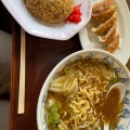 餃子+半チャーハン - 実際訪問したユーザーが直接撮影して投稿した茂庭ラーメン / つけ麺萩ノ宮製麺所 シエロ茂庭店の写真のメニュー情報