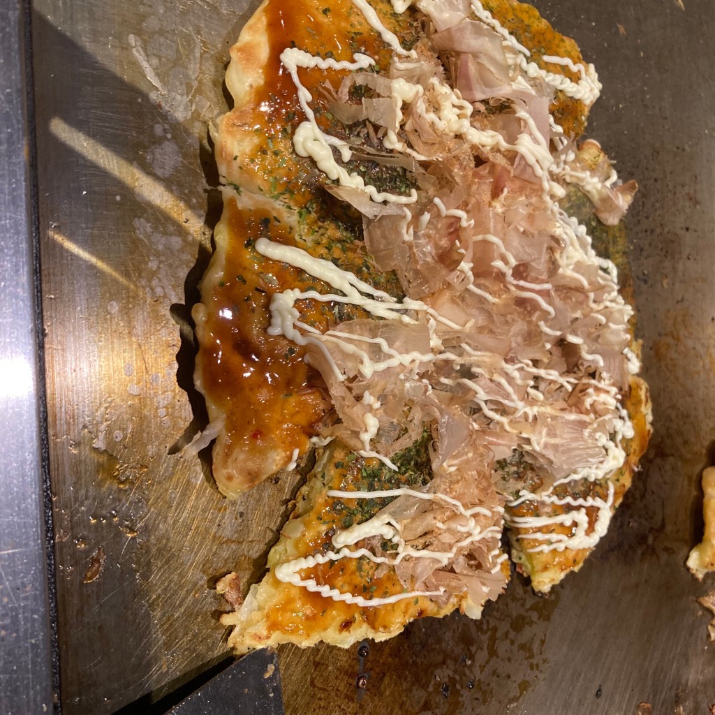 ユーザーが投稿したお好み焼きランチセットの写真 - 実際訪問したユーザーが直接撮影して投稿した東池袋もんじゃ焼き瓢箪の写真