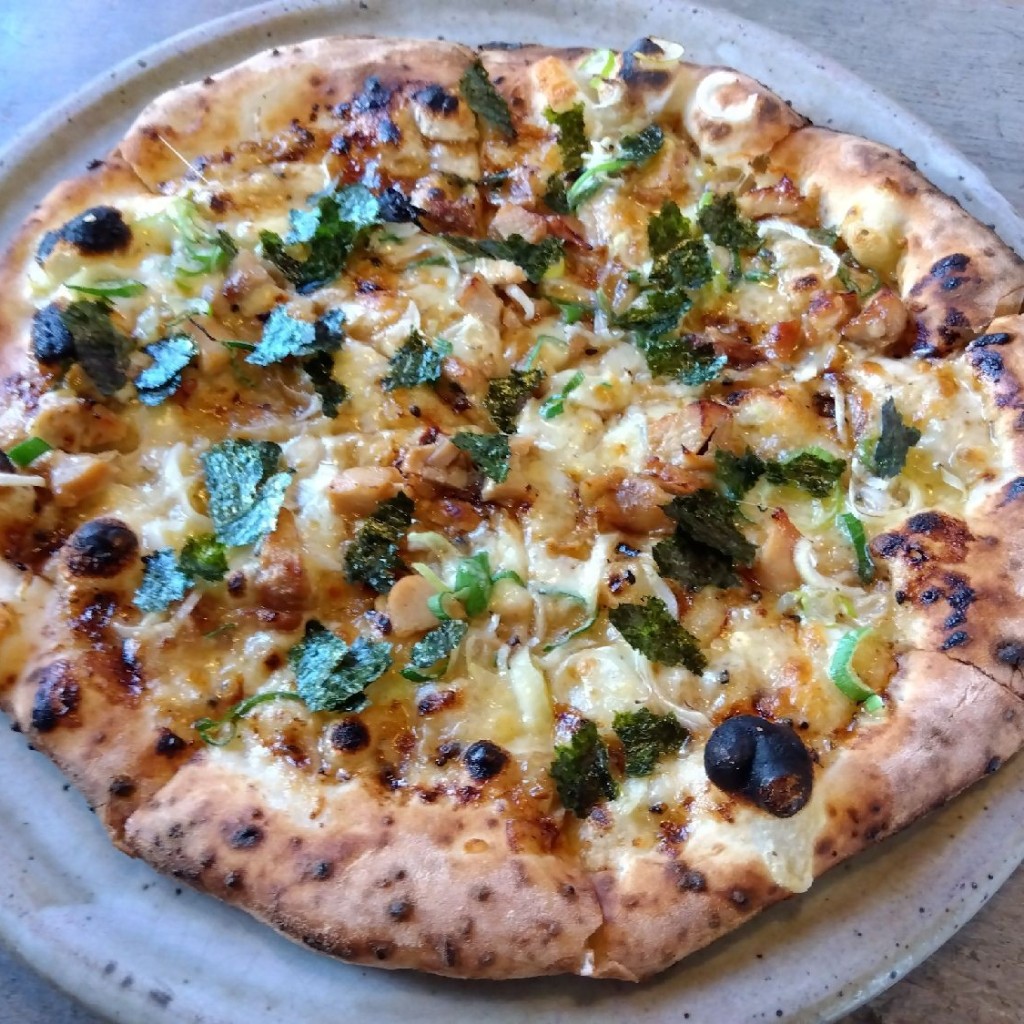 ユーザーが投稿したてりやきチキンのピザの写真 - 実際訪問したユーザーが直接撮影して投稿した千倉町牧田ピザPizza Indy’sの写真