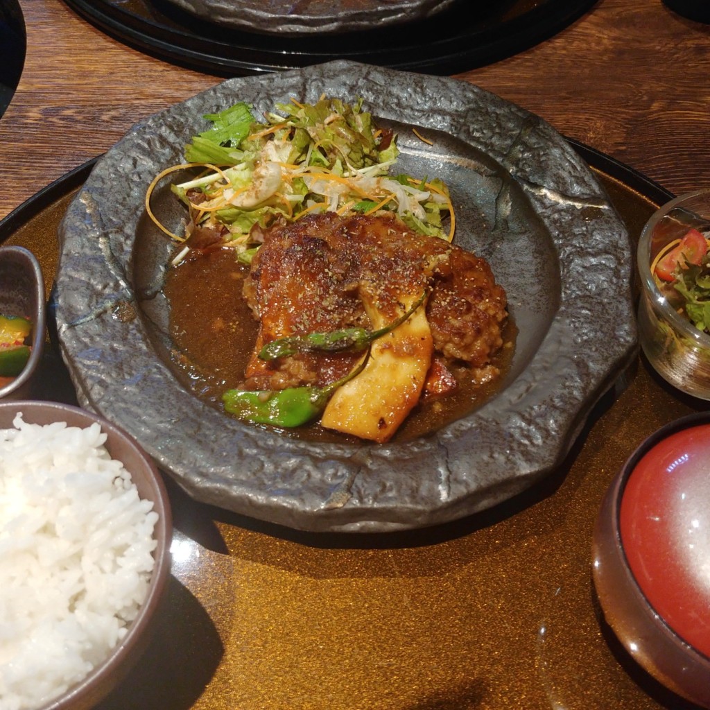 ユーザーが投稿した[焼肉屋さんの] 飛騨牛ハンバーグの写真 - 実際訪問したユーザーが直接撮影して投稿した東野町烏森焼肉なかた牧場 江南店の写真