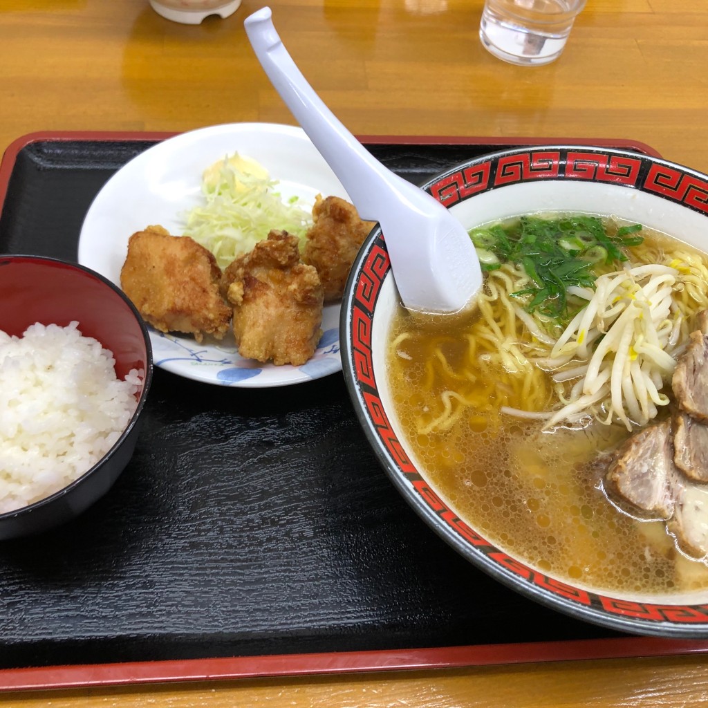 ユーザーが投稿した醤油ラーメン からあげセット tp叉焼の写真 - 実際訪問したユーザーが直接撮影して投稿した海田西町ラーメン専門店ラーメンいのよしの写真