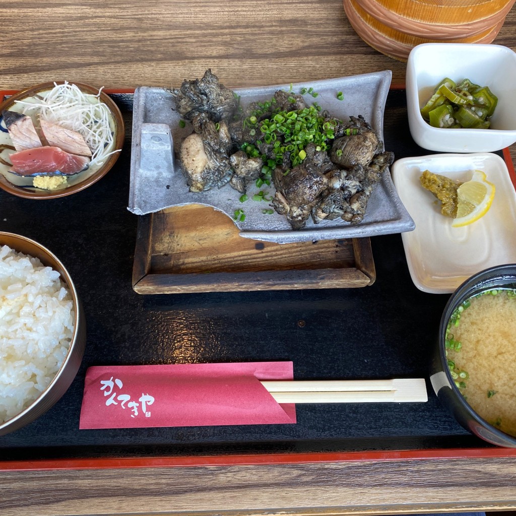 ユーザーが投稿した地頭鶏のすす焼き定食の写真 - 実際訪問したユーザーが直接撮影して投稿した浜松町居酒屋かんてきや 浜松町店の写真