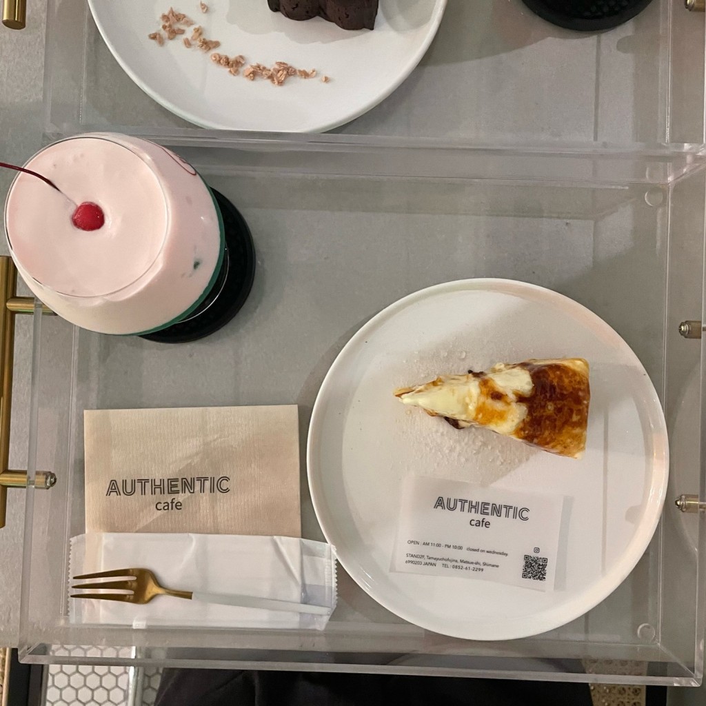 ユーザーが投稿したブリュレチーズケーキの写真 - 実際訪問したユーザーが直接撮影して投稿した玉湯町布志名カフェAUTHENTIC cafeの写真