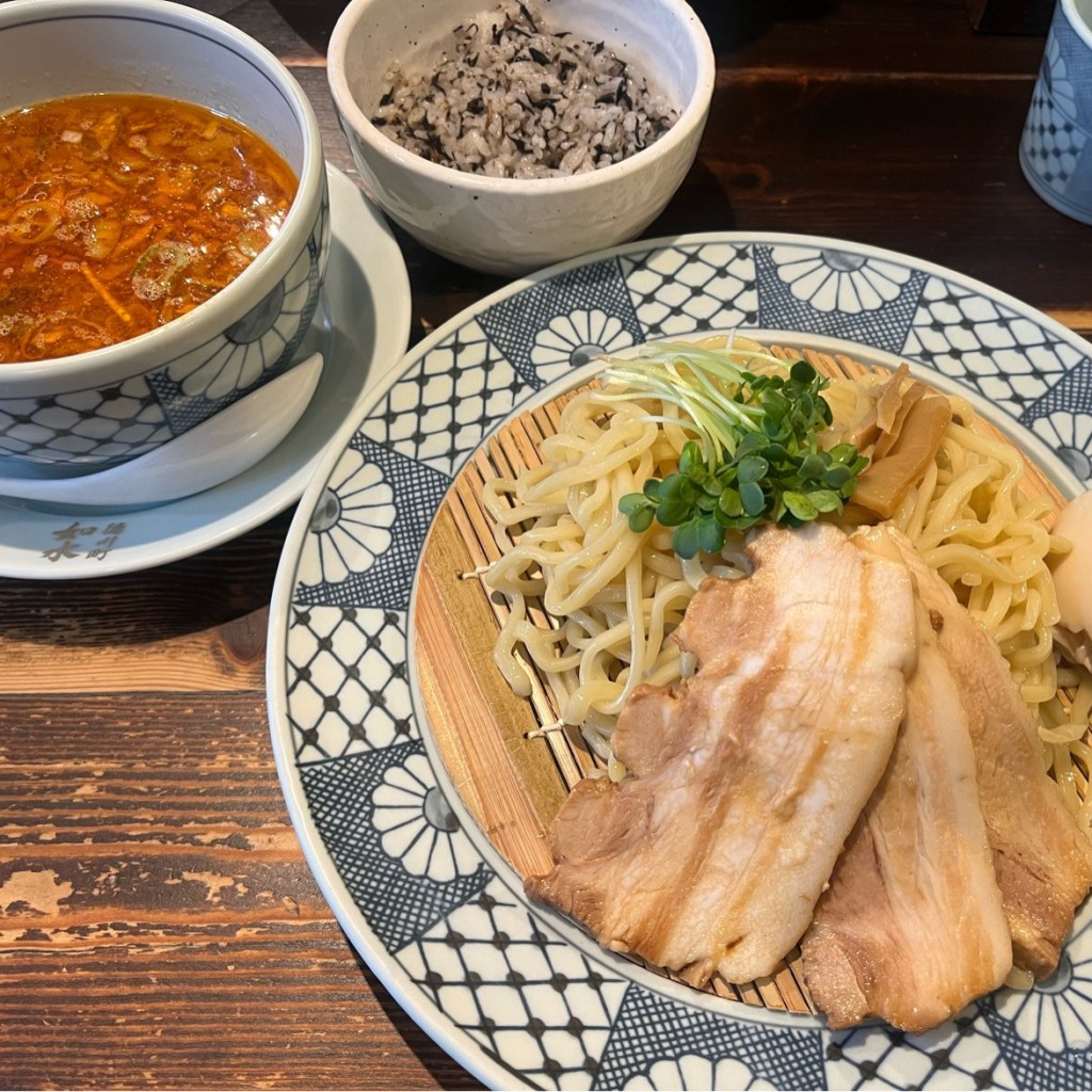 ユーザーが投稿した台湾つけ麺1230円+ひじきご飯150円の写真 - 実際訪問したユーザーが直接撮影して投稿した徳川町ラーメン専門店ラーメン専門店 徳川町 如水の写真