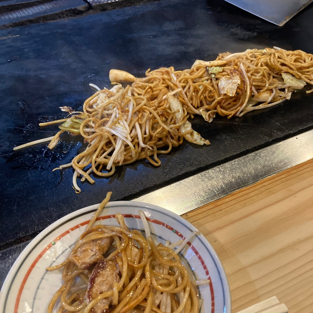 ユーザーが投稿したミックス焼きそばの写真 - 実際訪問したユーザーが直接撮影して投稿した東粉浜お好み焼き白樺の写真