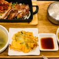 三元豚サムギョプサルセット - 実際訪問したユーザーが直接撮影して投稿した天神韓国料理ポチャ 福岡パルコの写真のメニュー情報