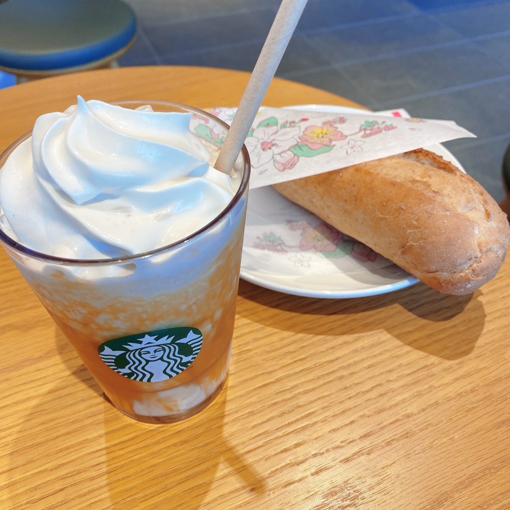 ユーザーが投稿したキャラメリー ミルクコーヒー フラペチーノの写真 - 実際訪問したユーザーが直接撮影して投稿した須磨浦通カフェスターバックスコーヒー 須磨海浜公園店の写真