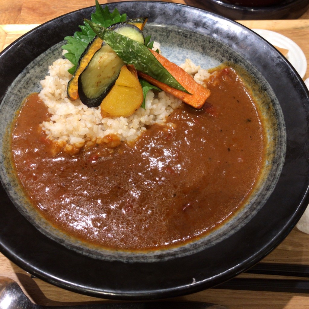 ユーザーが投稿したLunch野菜カレーの写真 - 実際訪問したユーザーが直接撮影して投稿した錦町和食 / 日本料理玄米食堂あえん エキュート大宮店の写真