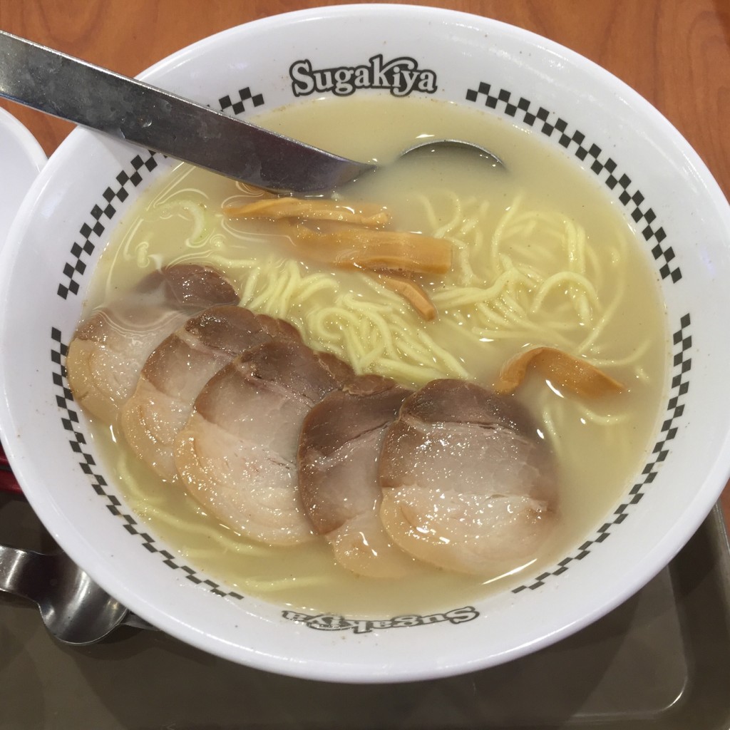 ユーザーが投稿した内肉入ラーメンの写真 - 実際訪問したユーザーが直接撮影して投稿した矢田南ラーメン専門店スガキヤ イオンモールナゴヤドーム前店の写真