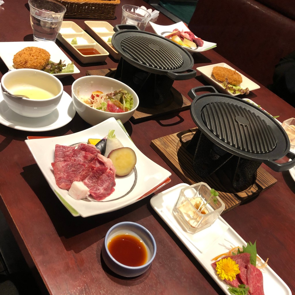 ユーザーが投稿した鉄板(赤身)焼肉の写真 - 実際訪問したユーザーが直接撮影して投稿した勝部肉料理近江牛岡喜 OKAKI守山店の写真