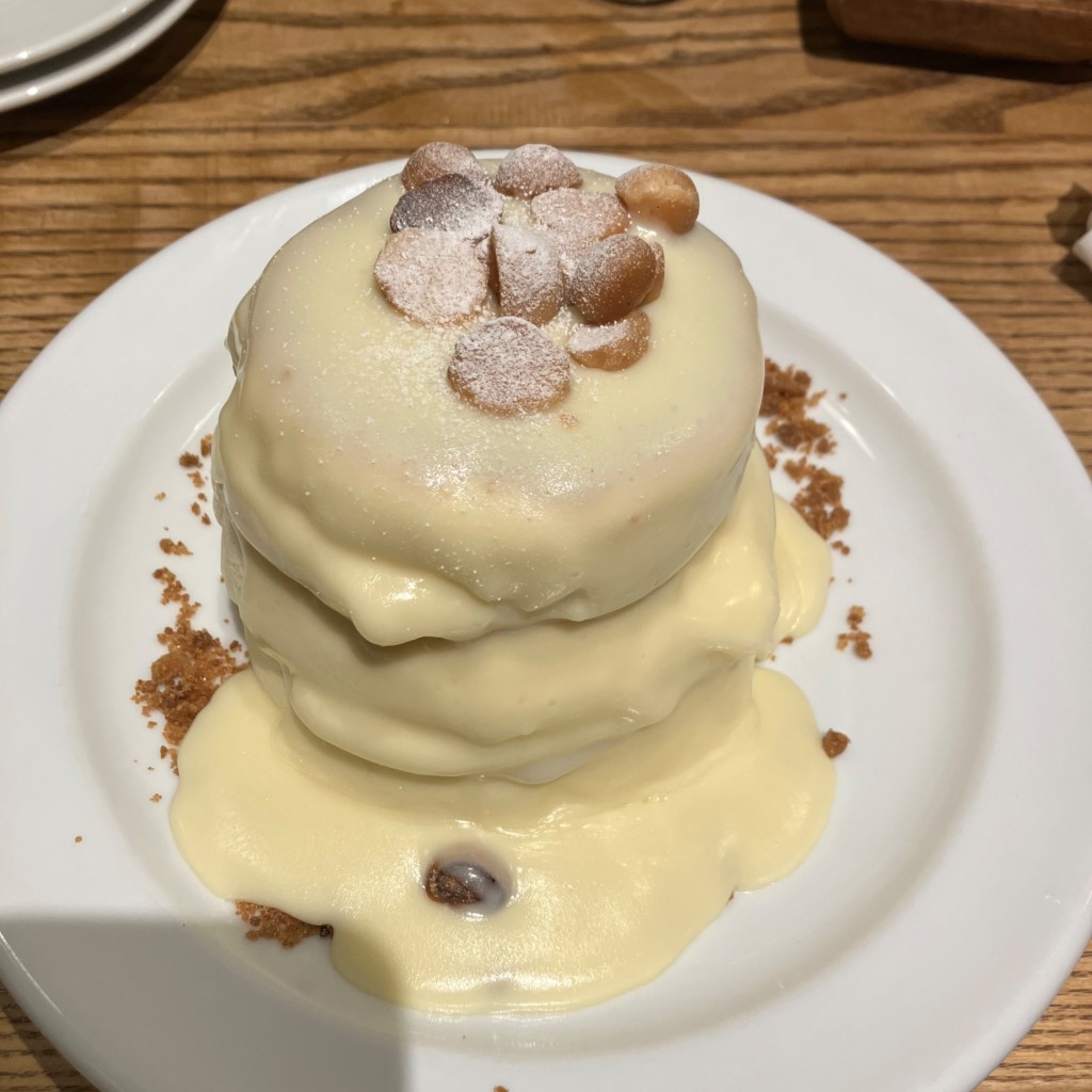 ユーザーが投稿したマカダミアナッツクリームパンケーキの写真 - 実際訪問したユーザーが直接撮影して投稿した渋谷カフェHawaiian Cafe & Restaurant Merengue 渋谷店の写真