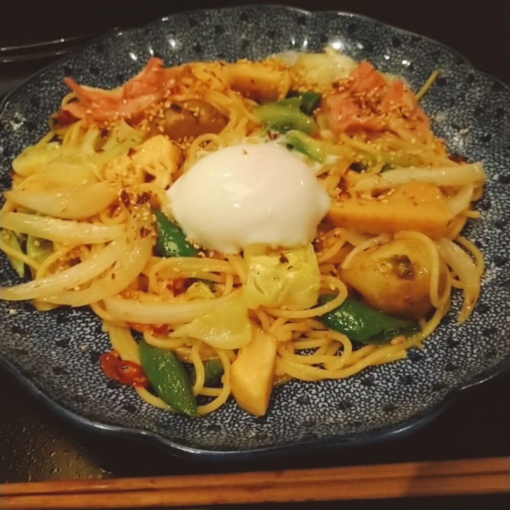 ユーザーが投稿した春野菜のよくばりパスタの写真 - 実際訪問したユーザーが直接撮影して投稿した八重洲パスタ洋麺屋五右衛門 八重洲地下街店の写真