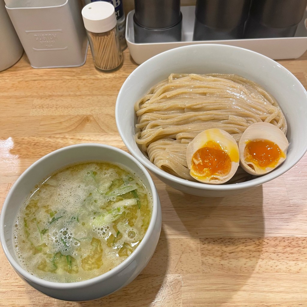 ユーザーが投稿した鶏魚塩つけ麺の写真 - 実際訪問したユーザーが直接撮影して投稿した光明院町ラーメン / つけ麺麺屋 Kの写真