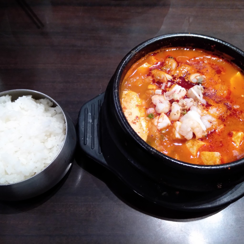 ユーザーが投稿した海鮮スンドゥブチゲの写真 - 実際訪問したユーザーが直接撮影して投稿した大崎韓国料理チェゴヤ ゲートシティ大崎店の写真