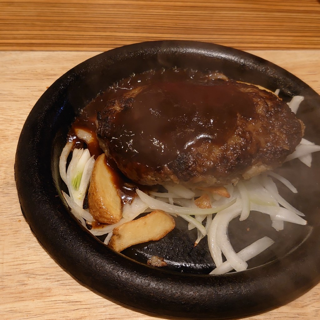 ユーザーが投稿したハンバーグセットの写真 - 実際訪問したユーザーが直接撮影して投稿した神田すき焼き肉の美山 水島店の写真