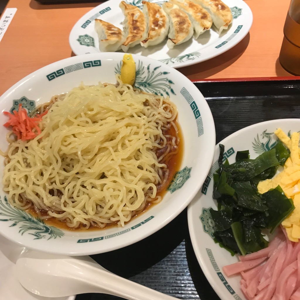 ユーザーが投稿した黒酢しょうゆ冷し麺の写真 - 実際訪問したユーザーが直接撮影して投稿した栄町中華料理日高屋 久米川南口店の写真