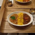 チキンカレーとベジタブルカレー - 実際訪問したユーザーが直接撮影して投稿した中野カフェRainbow Spice Cafe Chai Stallの写真のメニュー情報