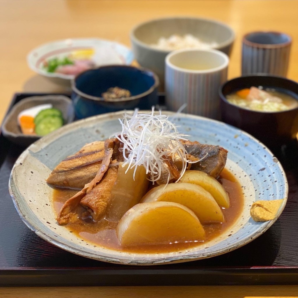 ユーザーが投稿したぶり大根定食の写真 - 実際訪問したユーザーが直接撮影して投稿した神明町和食 / 日本料理粋・丸新の写真
