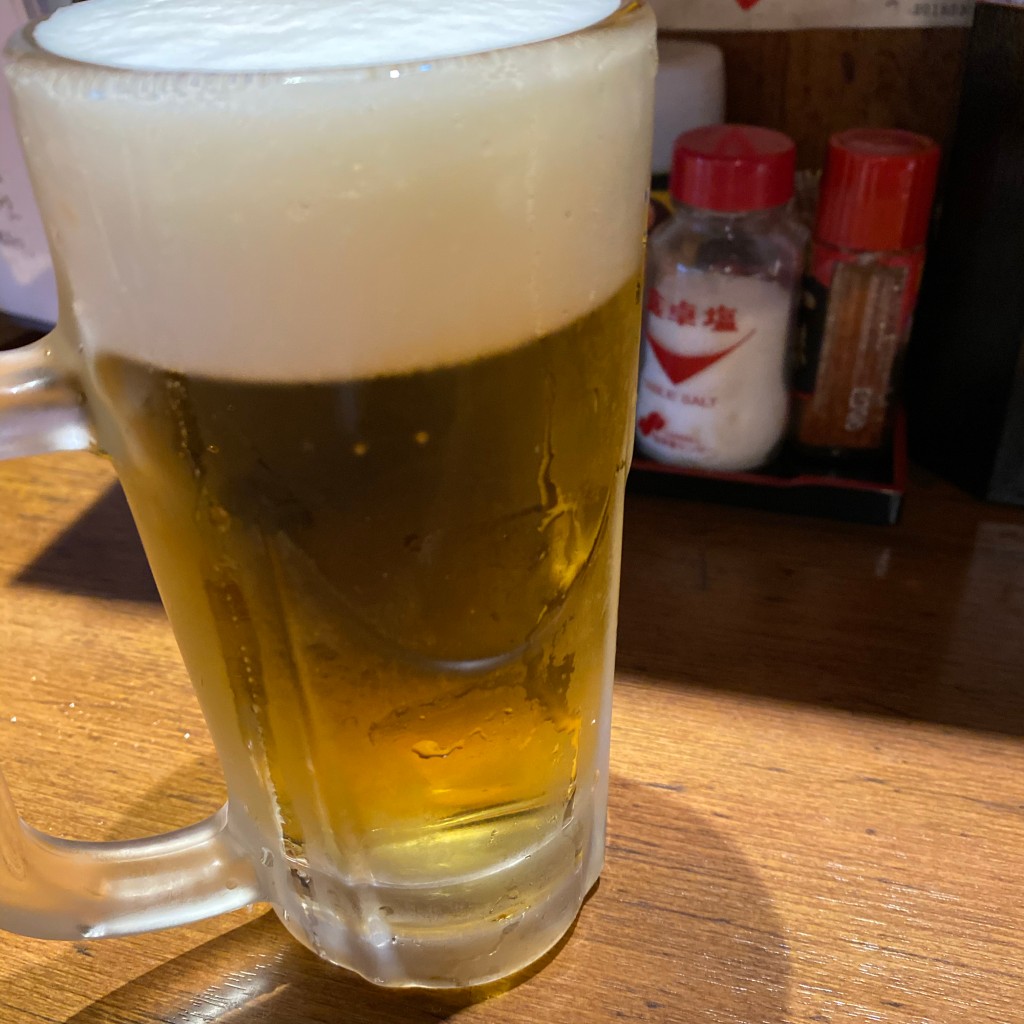 ユーザーが投稿した生ビールの写真 - 実際訪問したユーザーが直接撮影して投稿した原町田居酒屋大衆酒場 金星の写真