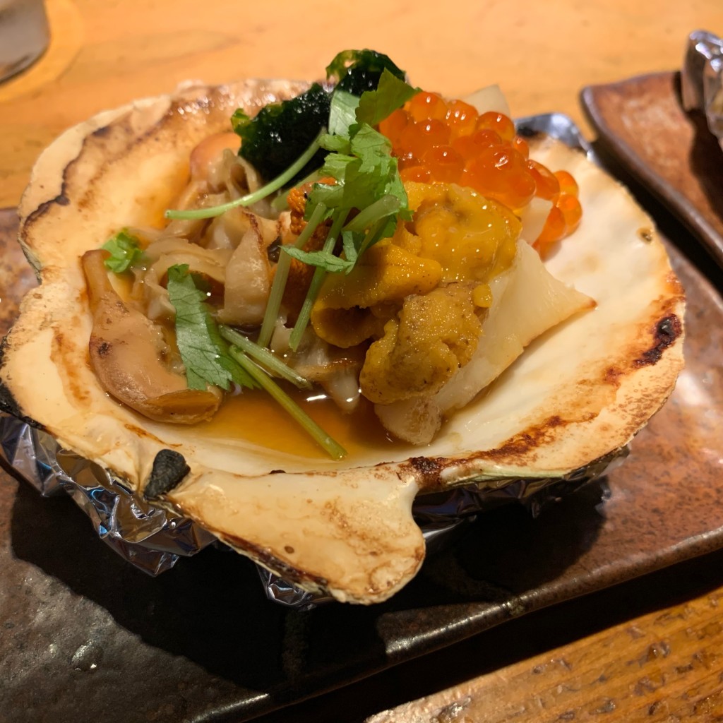 ユーザーが投稿したうにいくらほたての写真 - 実際訪問したユーザーが直接撮影して投稿した新宿寿司魚真 新宿店の写真