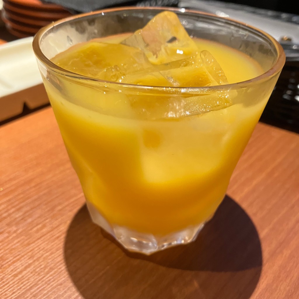 ユーザーが投稿したオレンジジュースの写真 - 実際訪問したユーザーが直接撮影して投稿した自由が丘焼肉金タレ 自由が丘店の写真
