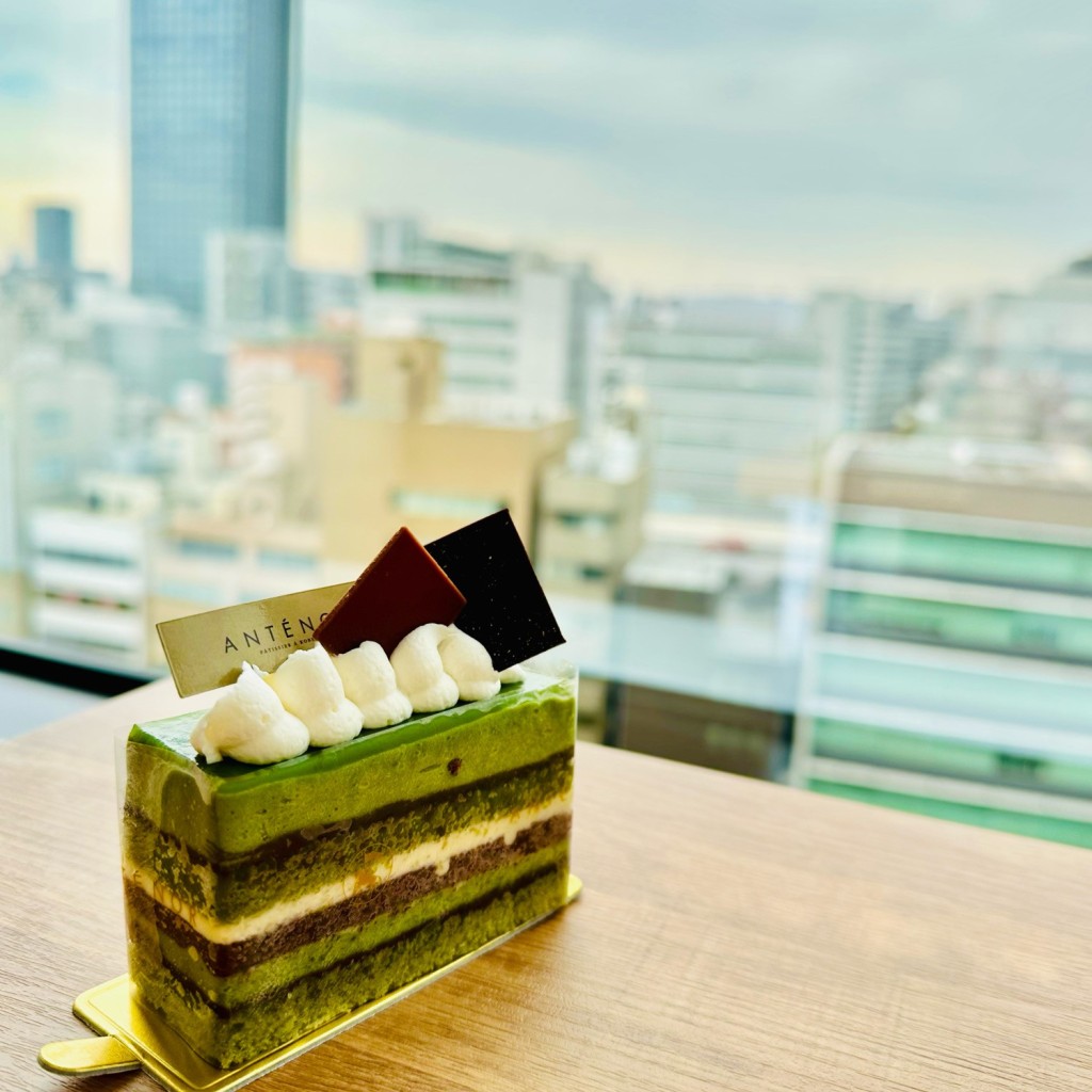 ユーザーが投稿した西尾抹茶と栗のオペラの写真 - 実際訪問したユーザーが直接撮影して投稿した西新宿スイーツアンテノール 新宿京王店の写真