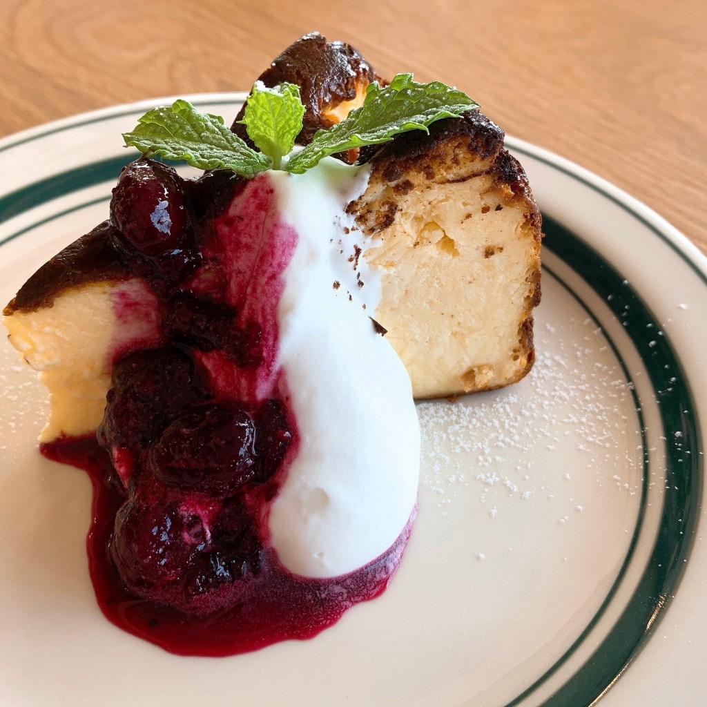 ユーザーが投稿したバスクチーズケーキの写真 - 実際訪問したユーザーが直接撮影して投稿した玉湯町布志名カフェcafe CONNECT.の写真